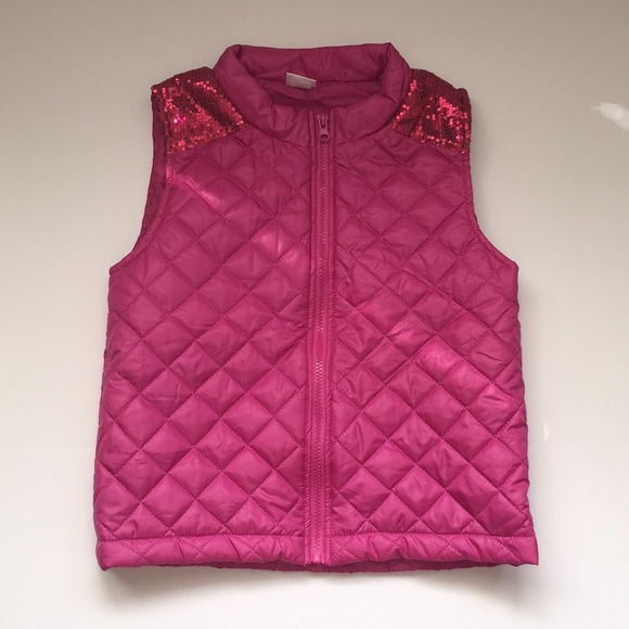 2/$15 CRB Quilted Puffy Vest Girls Size 14 - Picture 1 of 4